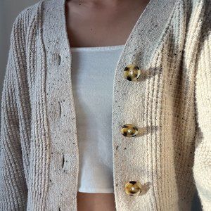 slouchy button-up cardigan